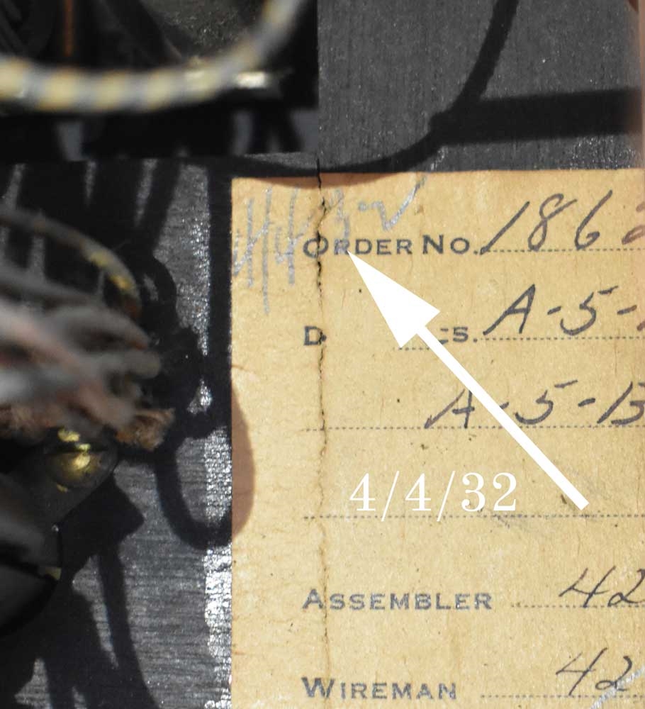 NYSE Telephone Service Tag Dated 1932